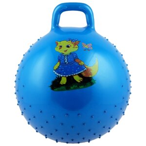 Мяч-прыгун с ручкой 'Девчонки и Мальчишки'массажный, d55 см, 420 г, цвета МИКС