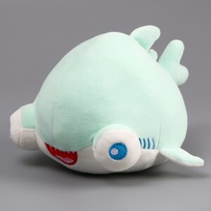 Мягкая игрушка 'Акула' с большими глазами, 19 см, цвет бирюзовый