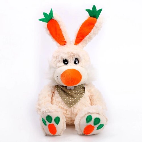 Мягкая игрушка 'Кролик'с морковками, цвета МИКС