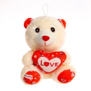Мягкая игрушка 'Мишка с сердцем'цвет МИКС