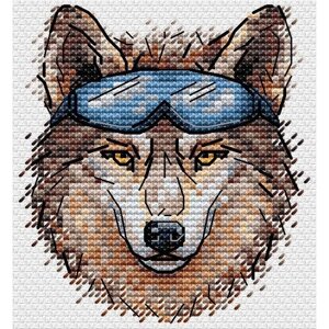 Набор для вышивания 'Брутальный волк' 9 x 8 см