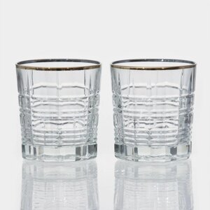 Набор низких стаканов стеклянных 'Даллас Голд'300 мл