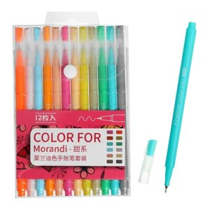 Набор профессиональных маркеров ' Пастельные'12 цветов, узел 0.4 мм