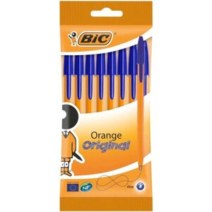 Набор ручек шариковых 8 штук BIC 'Orange Fine'синие, тонкое письмо, оранжевый корпус