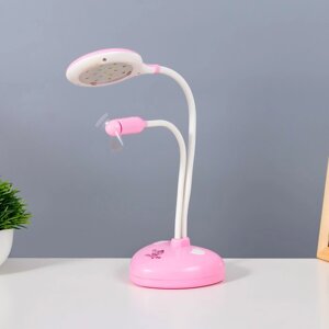 Настольная лампа 'Сентра' LED 4Вт USB АКБ розовый 10х11,5х40,5 см RISALUX