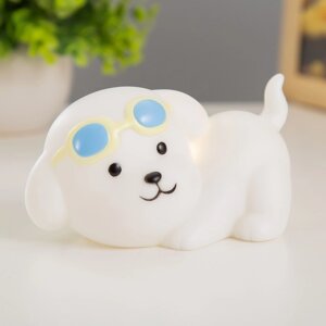 Ночник 'Крутая собачка' LED от батареек белый 11,4х6,9 см RISALUX