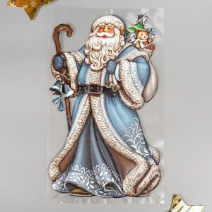 Объёмная наклейка Room Decor 'Дед Мороз в синей шубе' 24х41 см
