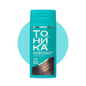 Оттеночный бальзам для волос 'Тоника'Биоламинирование'тон 3.01, горький шоколад