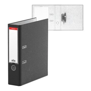 Папка-регистратор А4, 70мм Original Pro, собранная, мраморная, черный, пластиковый карман, металлический кант, картон