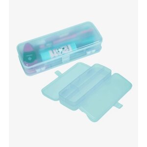 Пенал пластиковый футляр 75 х 210 х 45 deVENTE Box, 4 отделения, голубой, 7020456