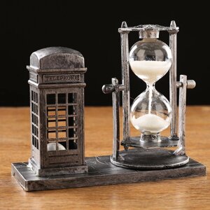 Песочные часы 'Красная будка'сувенирные, с подсветкой, 15.5 х 6.5 х 12.5 см
