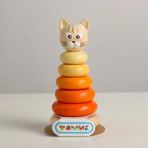 Пирамидки 'Цветные' Котёнок, 7 элементов