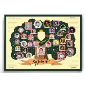 Плакат-раскраска 'Создай свое семейное древо Классический' 42 х 59,4 см