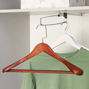 Плечики - вешалка для верхней одежды с перекладиной LaDоm Bois, 45x25,5x5,5 см, цвет коричневый