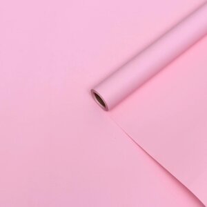 Пленка для цветов тонированная, матовая, розовый, 0,5 х 10 м 1 см, 65 мкм