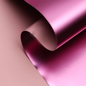 Плёнка матовая двухсторонняя 'Цветной блеск' розовая пудра, 0,58 х 10 м