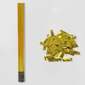 Пневмохлопушка 'Голография'60 см, золотое конфетти