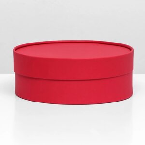 Подарочная коробка 'Рубин'красная, завальцованная, без окна, 20,5 х 7 см