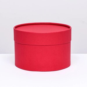 Подарочная коробка 'Рубин' красный, завальцованная без окна, 16 х 9 см