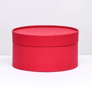 Подарочная коробка 'Рубин' красный, завальцованная без окна, 21 х 11 см