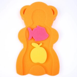 Подкладка для купания макси 'Мишка'цвет желтый/оранжевый, 55х30х6см