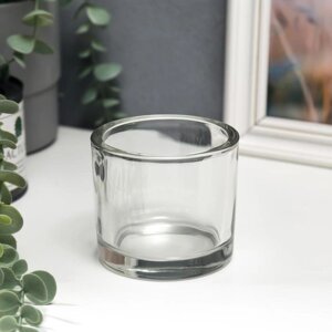 Подсвечник стекло на 1 свечу 'Стакан' прозрачный 8х9,3х9,3 см