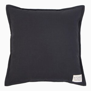 Подушка Этель, 45х45+1 см, цвет чёрный, 100 хлопок