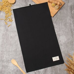 Полотенце Этель Kitchen 40х70 см, цв. черный, 100 хл, саржа 220 г/м2