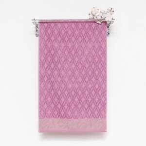 Полотенце махровое 50х80см Джульетта, сиренево-розовый, 420 г/м, хл100