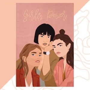 Полотенце пляжное Этель Girls power 96х146 см, 100 хлопок