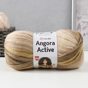 Пряжа 'Angora Active' 20 шерсть, 80 акрил 500м/100гр (843 беж корич)