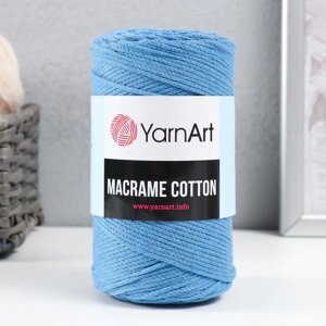 Пряжа 'Macrame Cotton' 20 полиэстер, 80 хлопок 225м/250гр (786 синий)