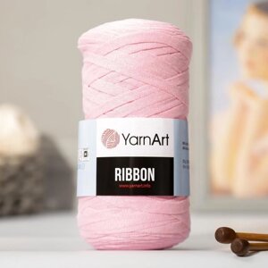 Пряжа 'Ribbon' 40 полиэстер, 60 хлопок 125м/250гр (762 св. розовый)