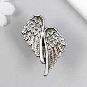 Ручка для шкатулки металл 'Крылья ангела' состаренное серебро