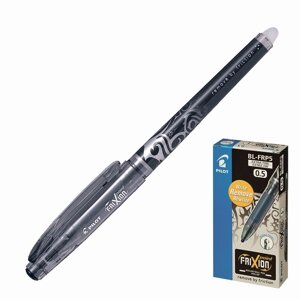 Ручка гелевая стираемая Pilot Frixion, узел 0.5 мм, чернила черные, цена за 1 шт (комплект из 12 шт.)