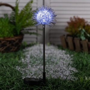Садовый светильник на солнечной батарее 'Морской ёж'70 см, 1 LED, свечение белое