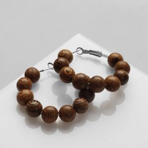 Серьги-кольца 'Ваканда' стиль, цвет коричневый