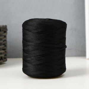 Шнур для вязания 100 полиэфир 5 мм цилиндр, 180 г, 140 м 13 - черный