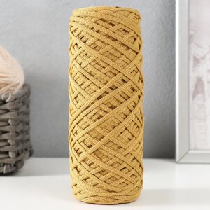 Шнур для вязания 100 полиэфир, ширина 3 мм 100м (золото)
