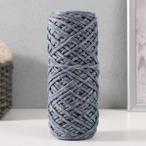 Шнур для вязания 35 хлопок,65 полипропилен 3 мм 85м/16010 гр (Джинс/серый)