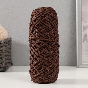 Шнур для вязания 35 хлопок,65 полипропилен 3 мм 85м/16010 гр (кофе/шоколад)