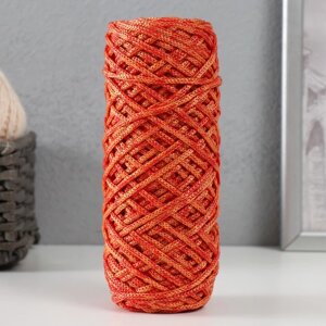 Шнур для вязания 35 хлопок,65 полипропилен 3 мм 85м/16010 гр (Красный/оранжевый)
