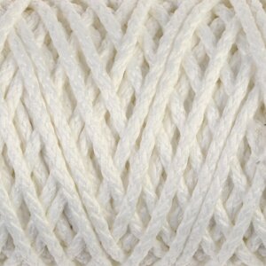 Шнур для вязания 'Классик' без сердечника 100 полиэфир ширина 4мм 100м (белый)