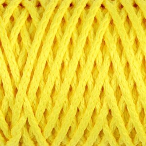 Шнур для вязания 'Классик' без сердечника 100 полиэфир ширина 4мм 100м (лимонный)
