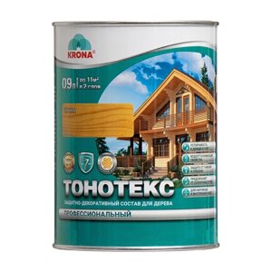 Состав защитно-декоративный Тонотекс 'KRONA' сосна 0,9 л