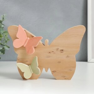 Сувенир керамика, дерево 'Бабочка с маленькими бабочками' 15,9х5,3х21 см