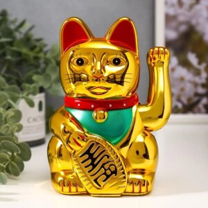 Сувенир кот пластик 'Манэки-нэко' h14,5 см