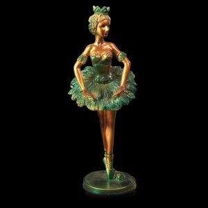 Сувенир полистоун 'Балерина в зелёной пачке' 17х6,8х5,5 см