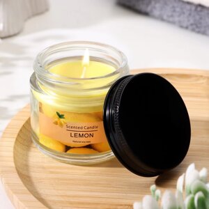 Свеча ароматическая 'Lemon'5*5см, 140 гр