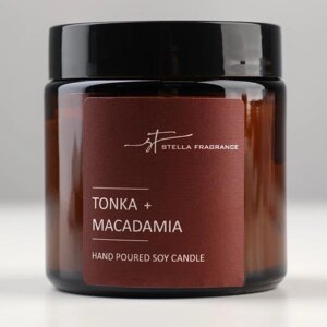 Свеча ароматическая в банке 'TONKA MACADAMIA'соевый воск, 90 г, тонка и макадамия
